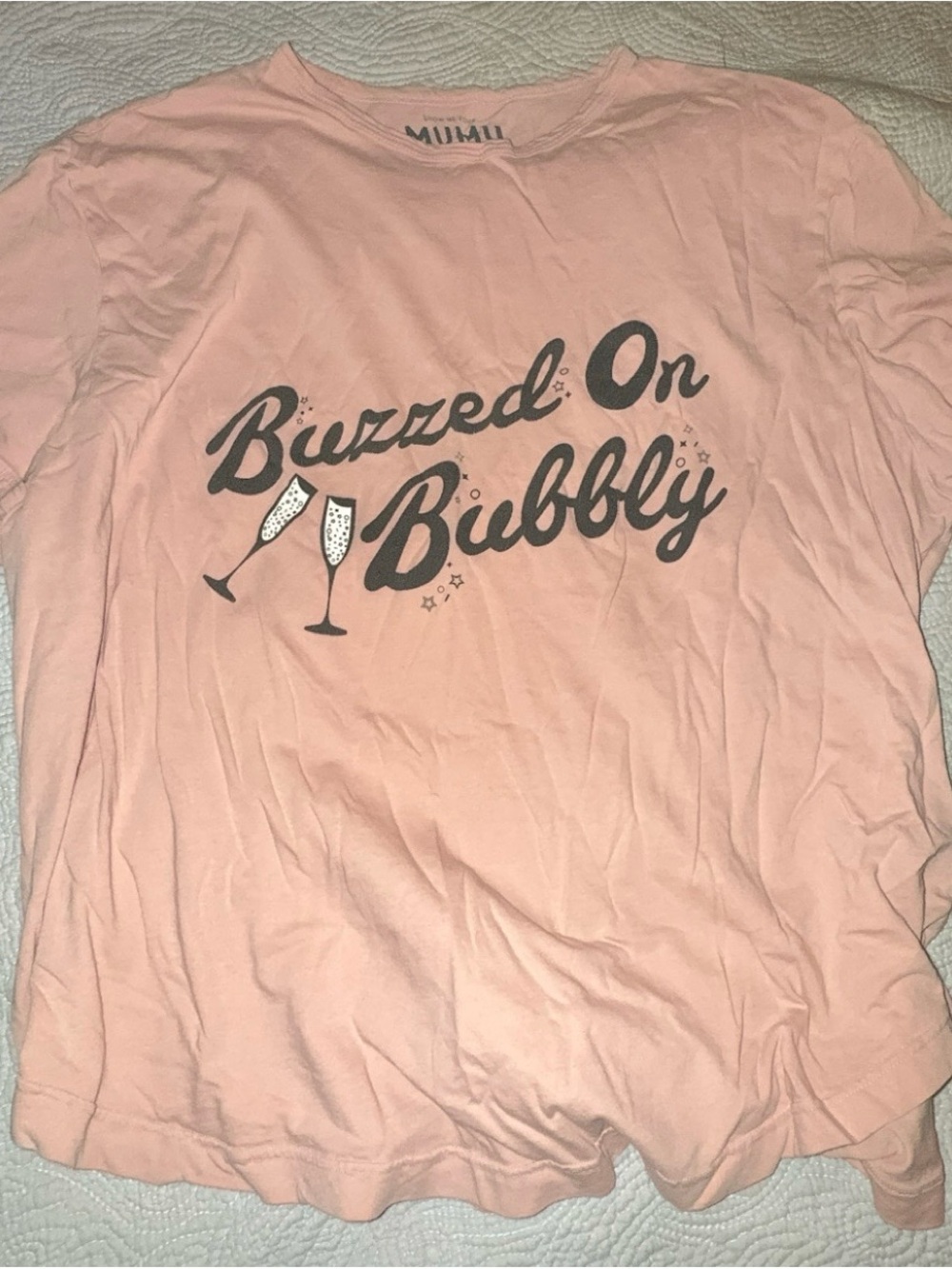 Show Me Your MuMu Pink 'Buzzed On Bubbly' Short Sleeve Tee